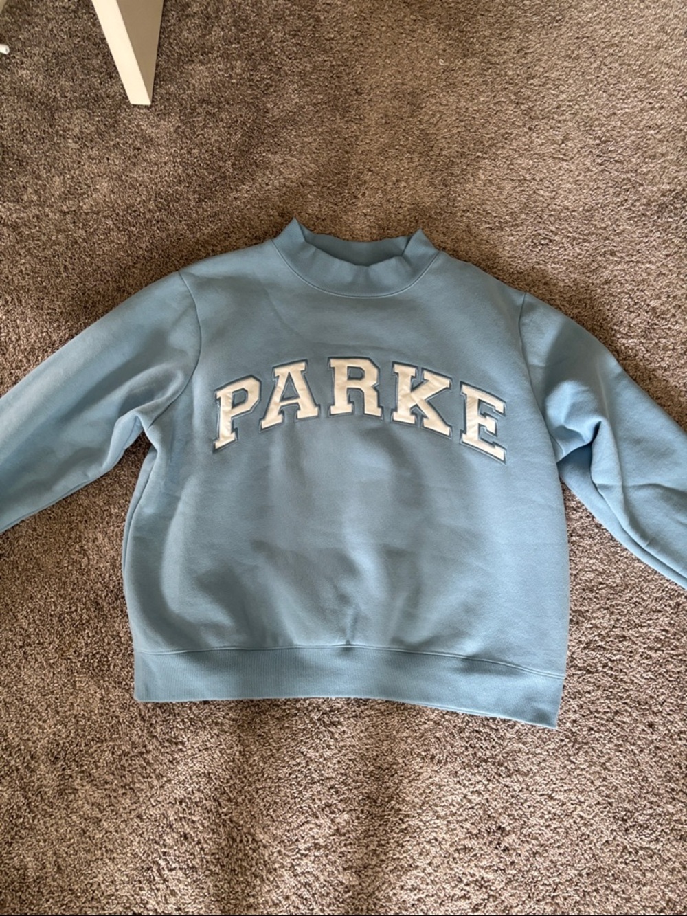 Parke Mock neck Sweatshirt- Sky Blue